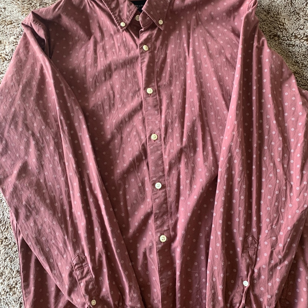 Abercrombie Men's Long-Sleeve Performance Button-Up Shirt